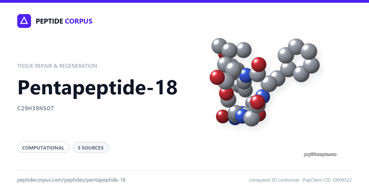 Share card for Pentapeptide-18: structure, evidence rung and sources on file