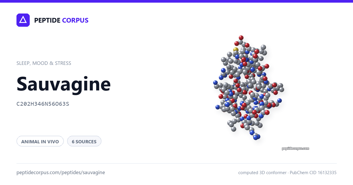 Share card for Sauvagine: structure, evidence rung and sources on file
