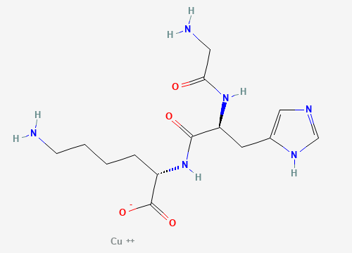 2D chemical structure of Copper Tripeptide-1