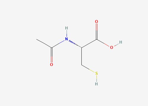 2D chemical structure of N-Acetylcysteine (NAC)