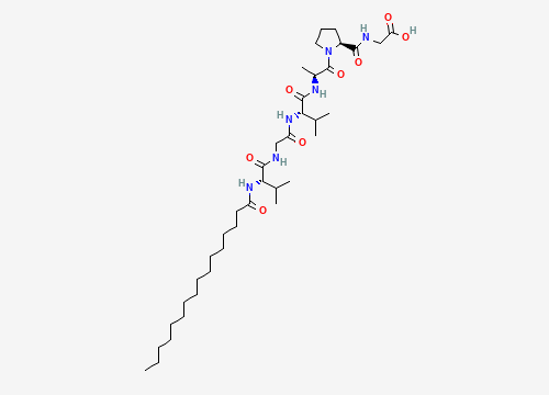 2D chemical structure of Palmitoyl Hexapeptide-12