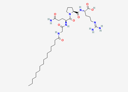 2D chemical structure of Palmitoyl Tetrapeptide-7